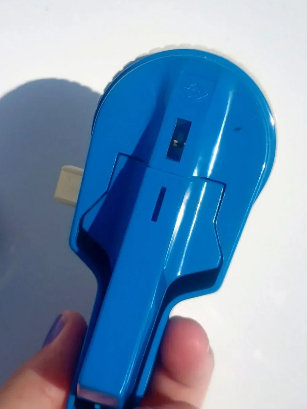 Vintage Mini Handheld Dymo Label Maker Small Blue Embosser w/ Tape